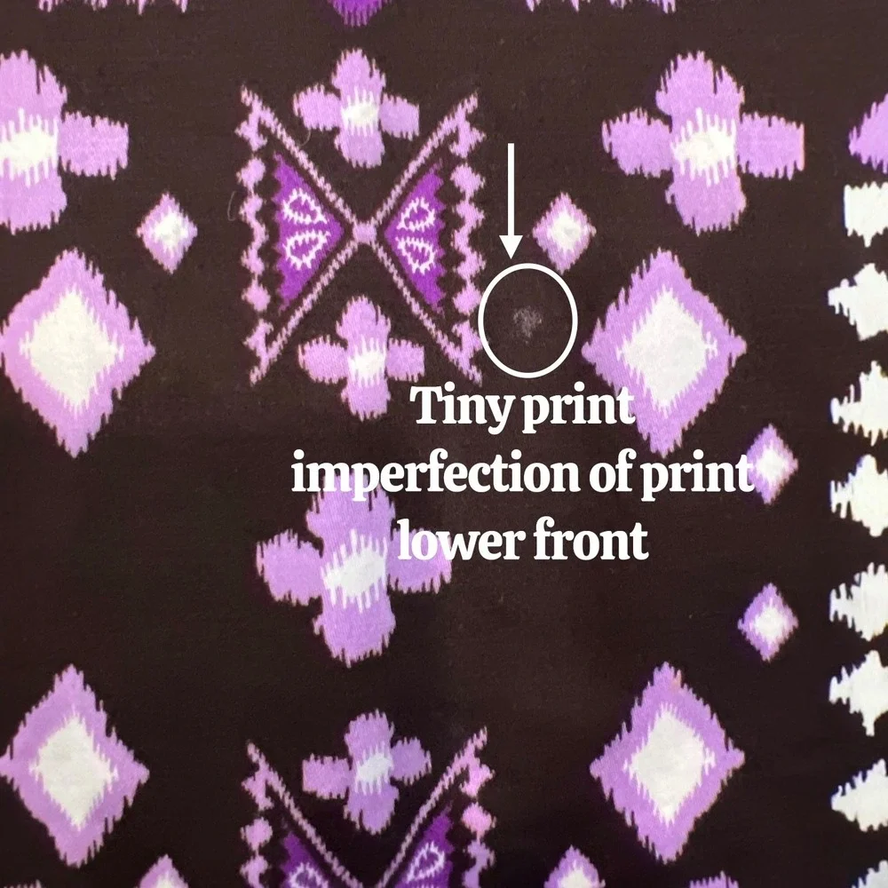 Tory Burch Purple Ikat Stretch Cotton Tunic Dress 6 Mediterranean Coastal Chic‎